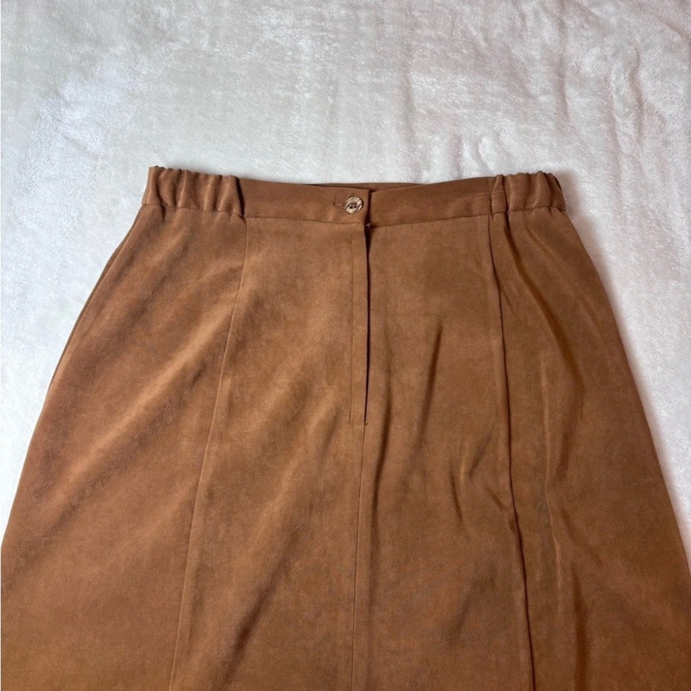 Elegant Brown A-Line Women's Skirt - Picture 6 of 10